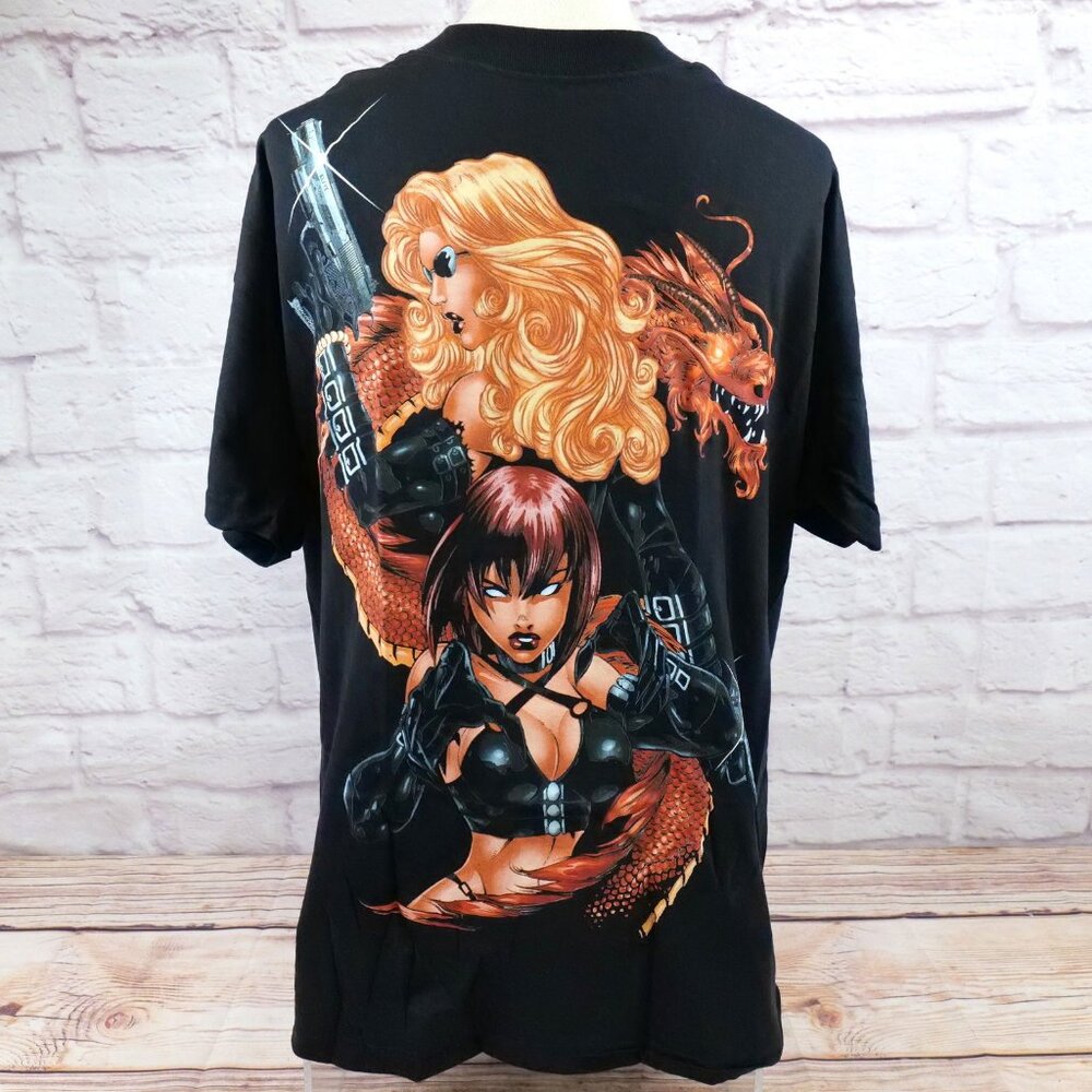 Vintage Chaos Comics Bad Kitty 2002 T-Shirt XL Dream Colours Rare